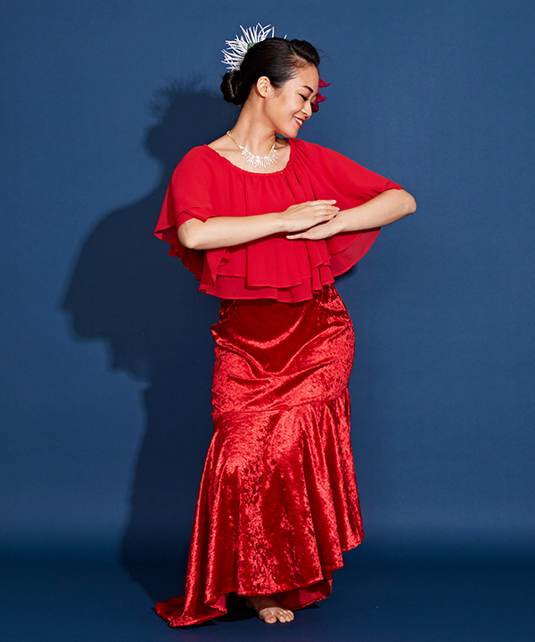 マウナロア【Maunaloa】|フラダンス衣装の専門店|ダブルシフォンケープ