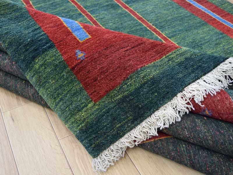 ギャッベを敷いてお月見しませんか？ 141×69cm ギャッベ 手織り