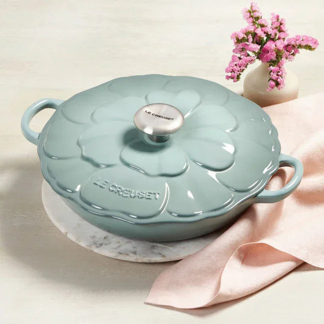 Le Creuset Signature Petal Braiser - Sea Salt – Marcel's Culinary
