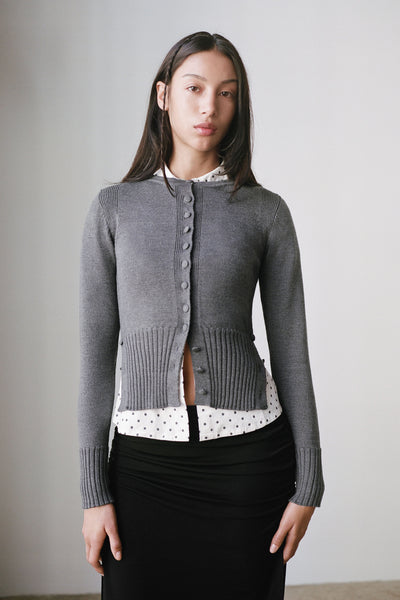KITTY CARDIGAN in grey – Marcia Wear