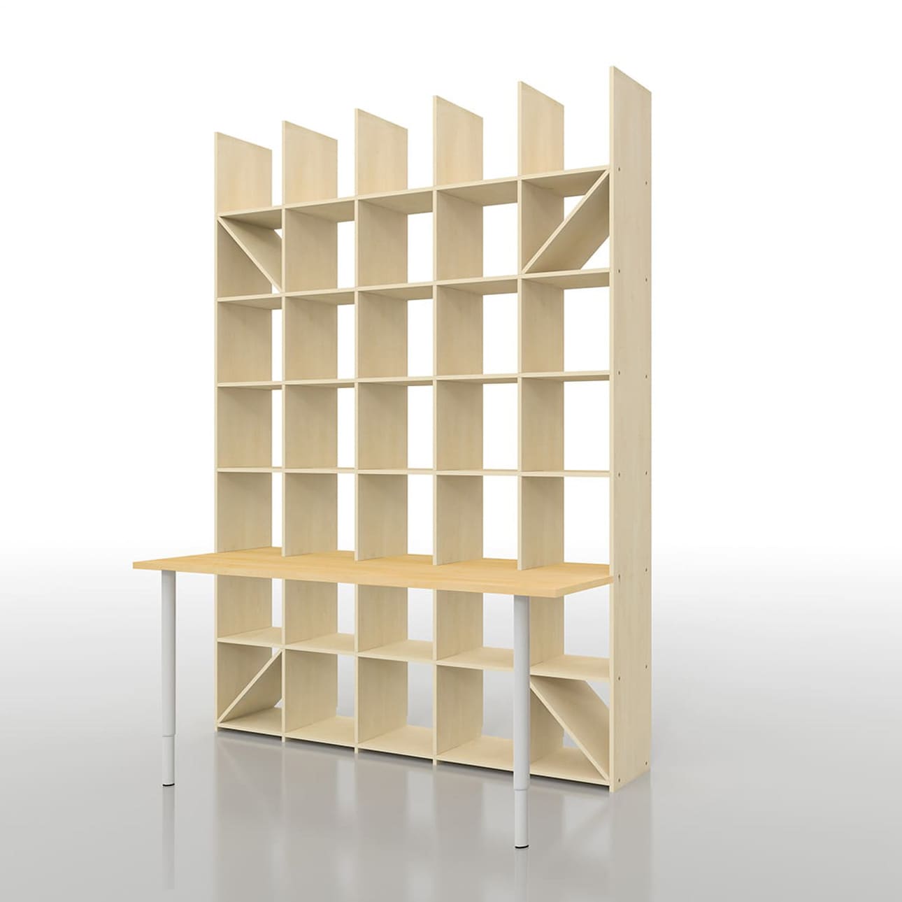 後付けカウンター 横5コマ（壁一面の本棚 奥行350mm専用） | Shelf 壁