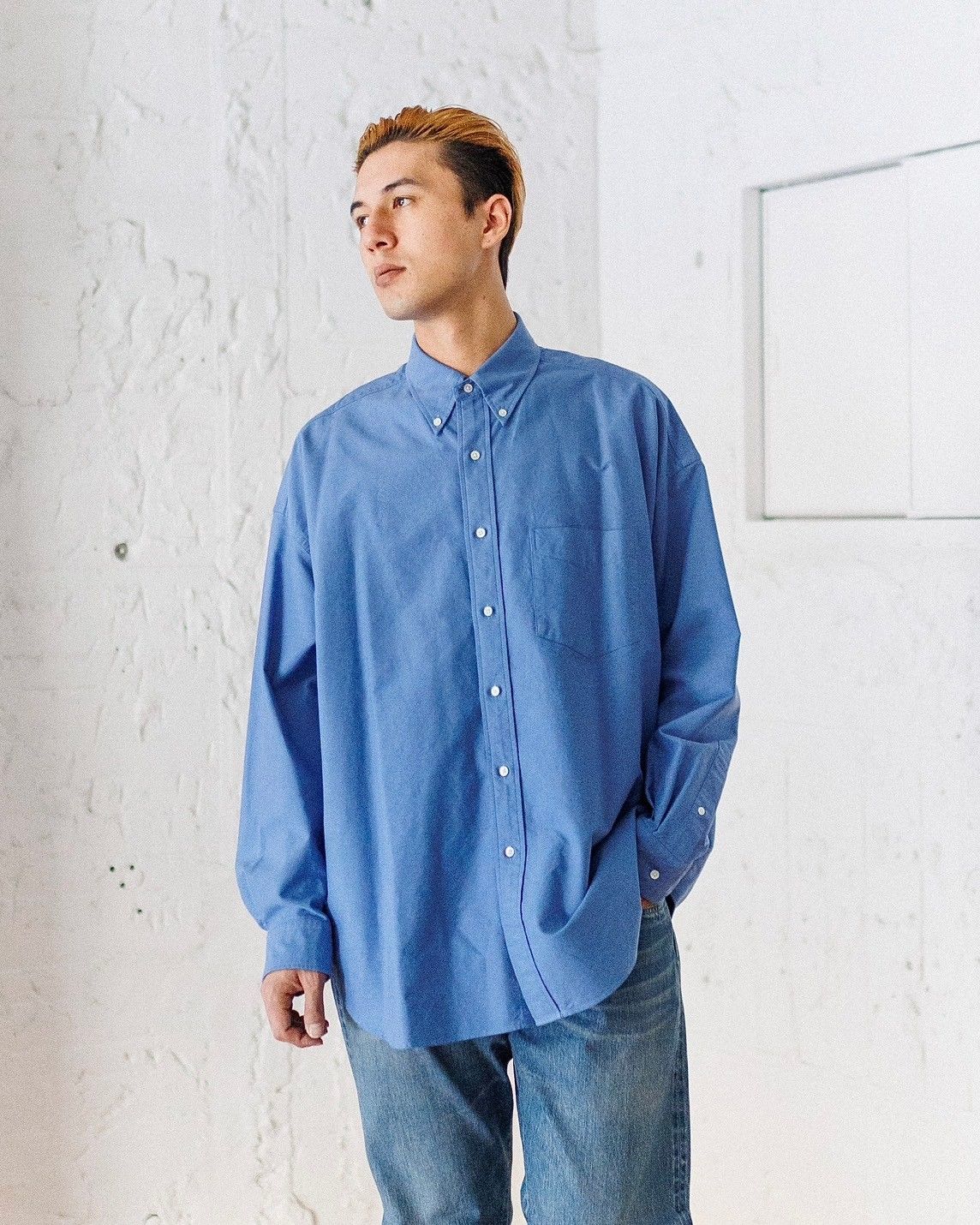 Graphpaper - グラフペーパー25SS Oxford L/S Oversized B.D Shirt