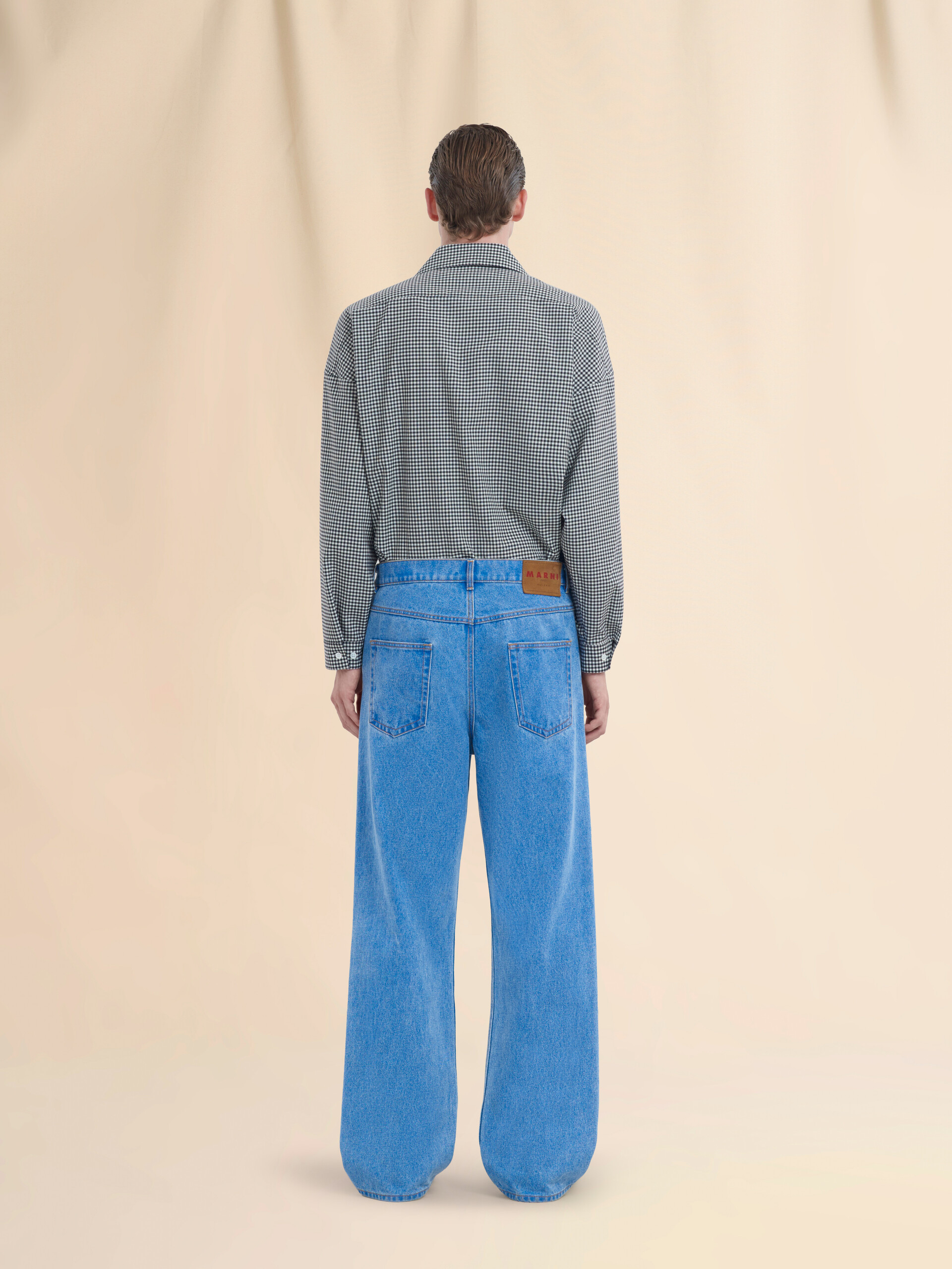 ブルー オーガニックデニム製 ワイドレッグジーンズ | Marni