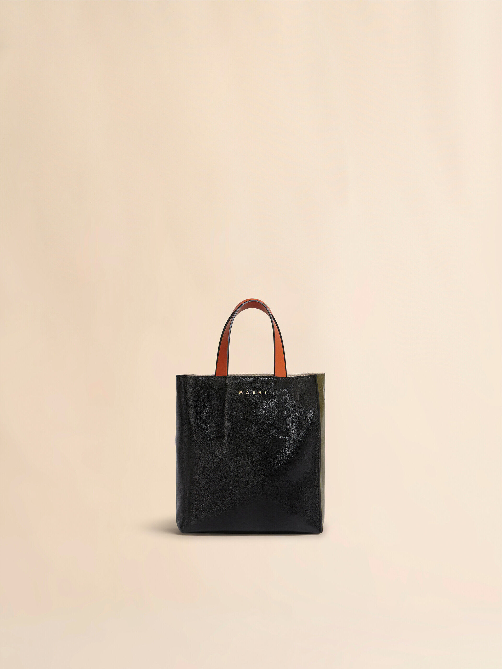 MUSEO SOFT mini bag in black and green leather | Marni