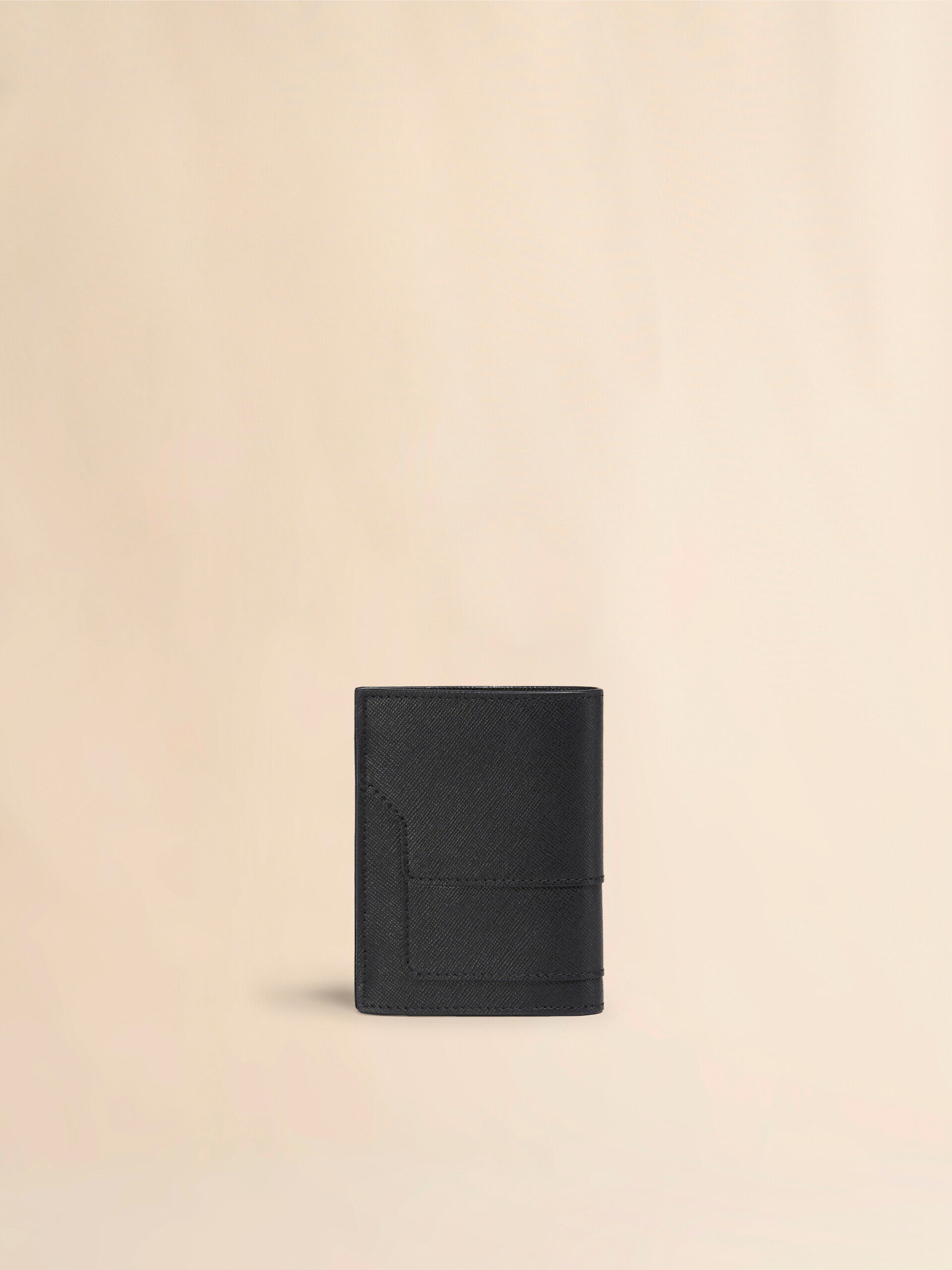 ブラック サフィアーノレザー製 二つ折りウォレット | Marni