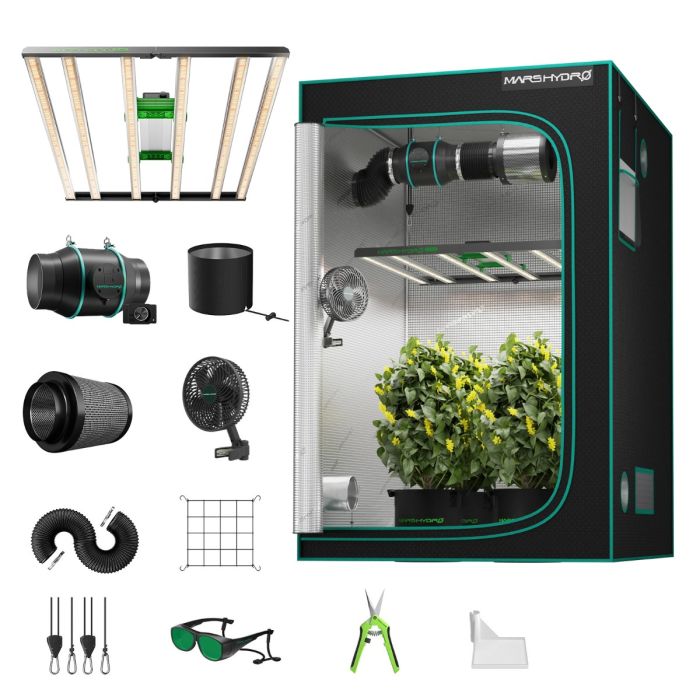 FC4800 480W Samsung LED Grow Light + 4x4 Grow Tent + 4