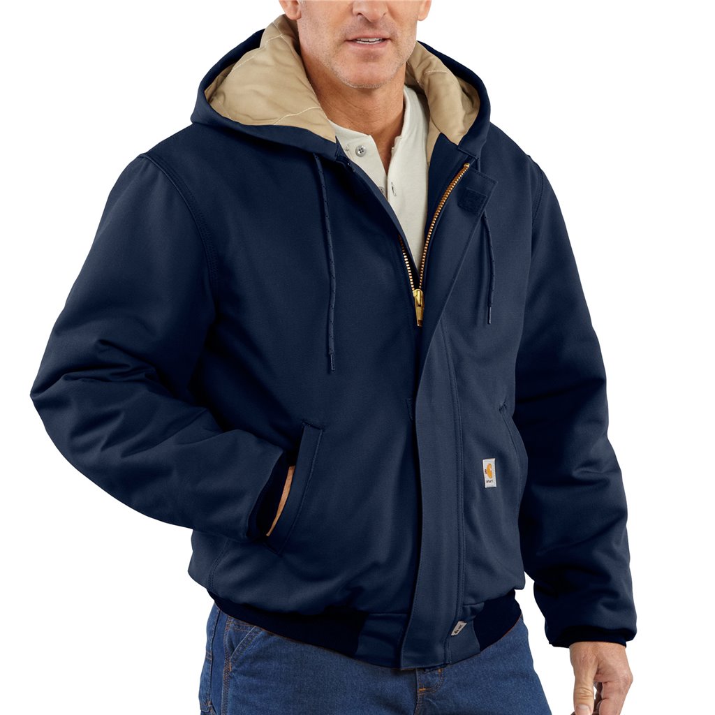 Carhartt FR Dark Navy Duck Active Jac Quilt Lined Jacket 101621DNY