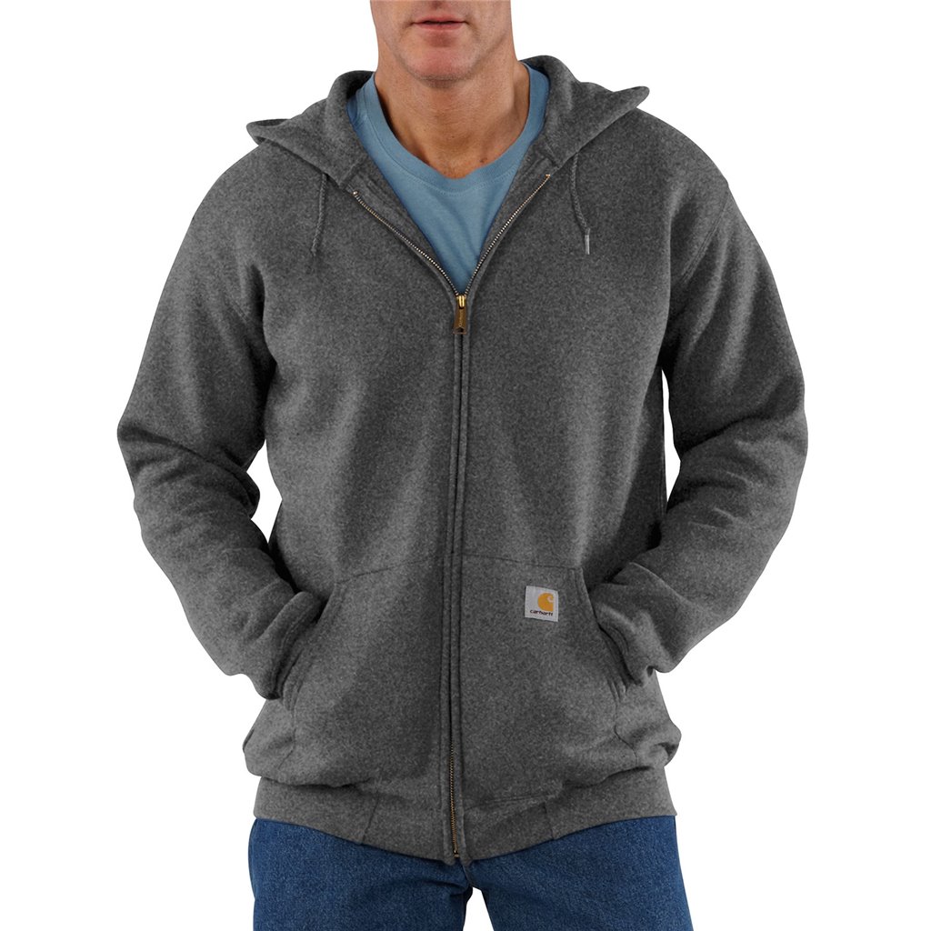 Carhartt Midweight Zip-Up Carbon Heather Hoodie K122CBH-XL-TALL