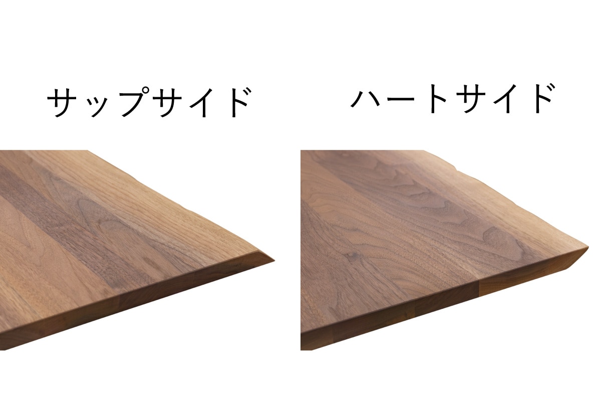 WILDWOOD LIVE EDGE LIVING TABLE sap side(幅 100cm × 奥行 90～70cm