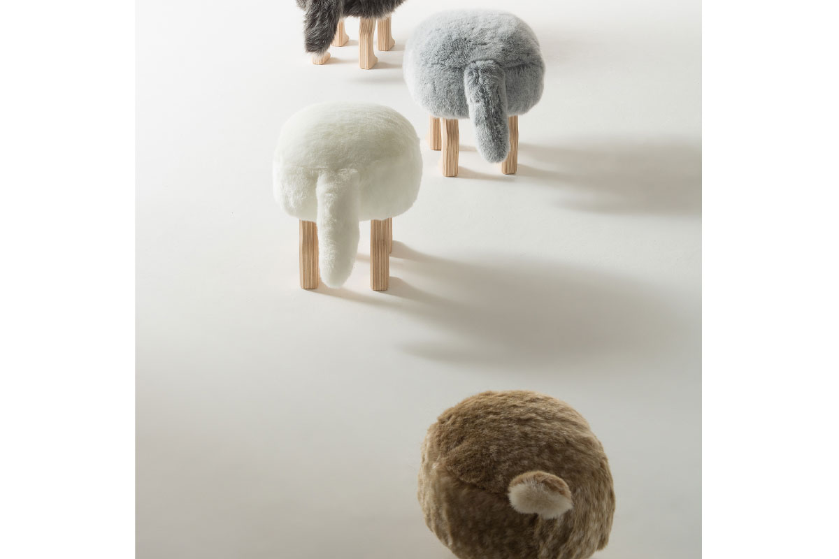 ANIMAL STOOL(ウルフグレーミックスL）)の通販 / マスターウォール