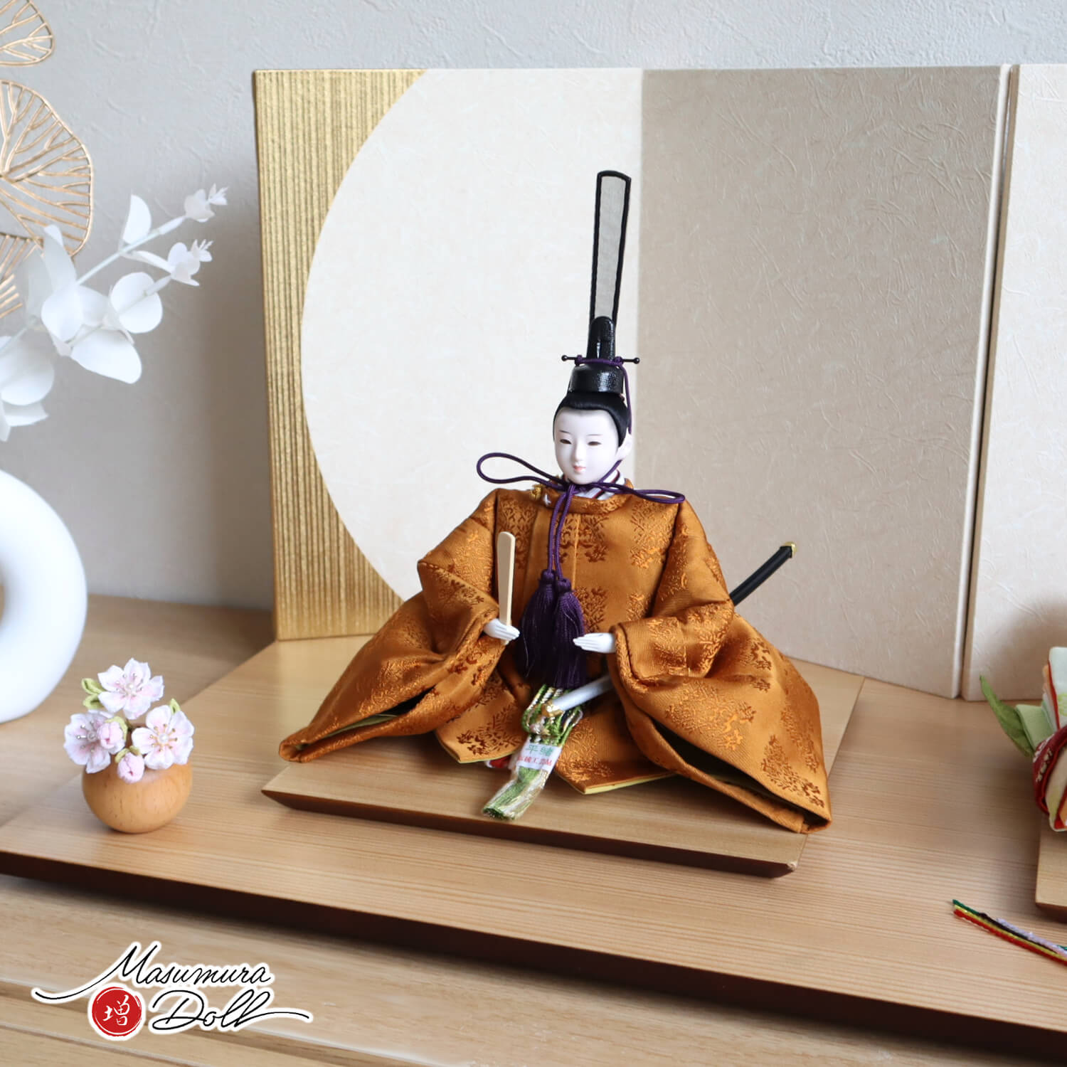 お正月飾り 羽子板ケース入り 正絹手作り