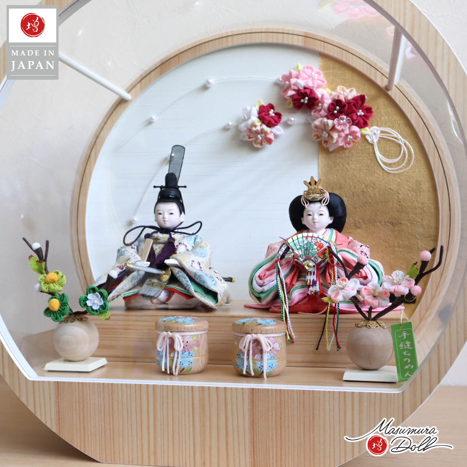 節子 日本画 タイトル【 苧 毛 】 豪華額装仕立 前面アクリル仕様 節子