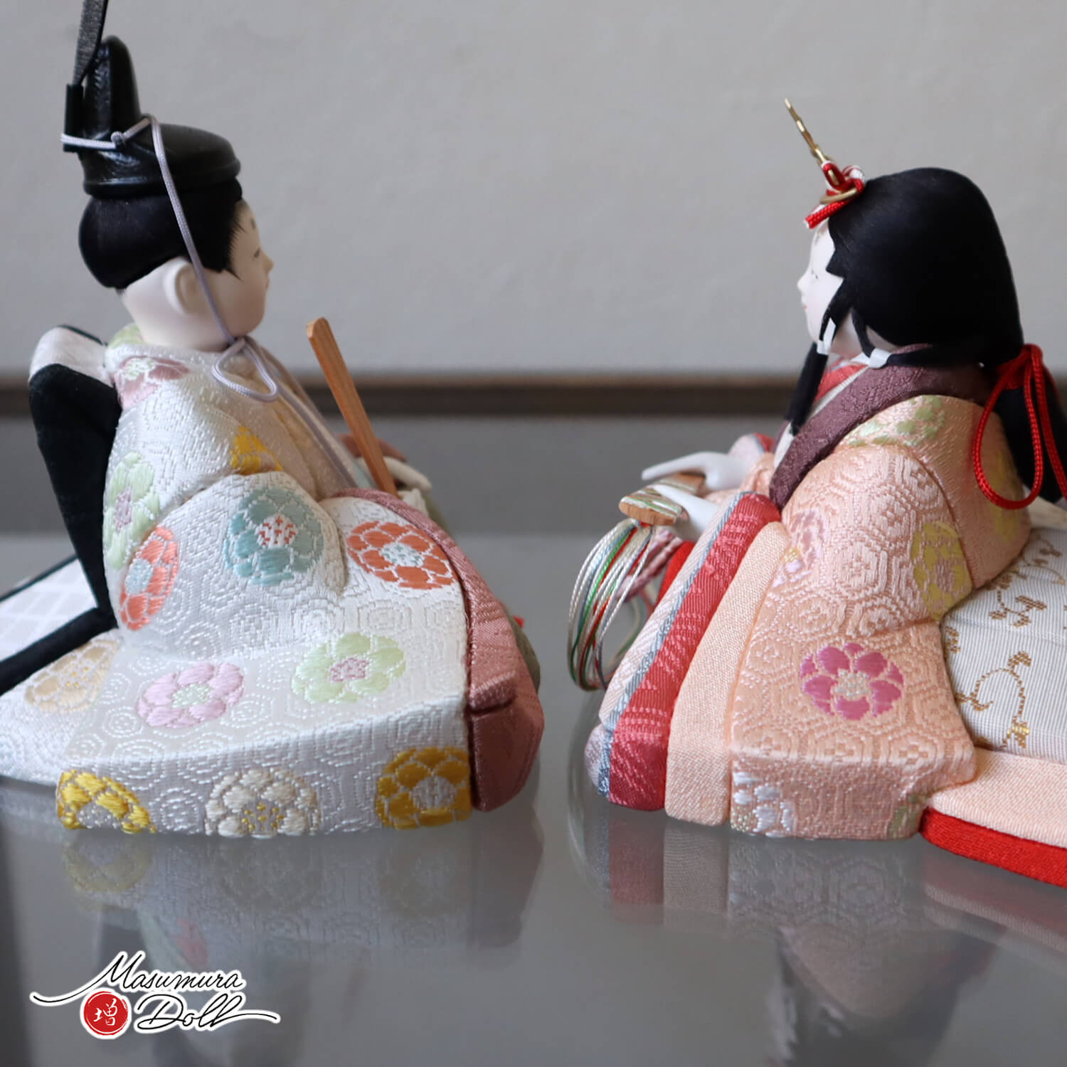 新作 幸一光作 木目込 小雪 シリーズ「しずく」 正絹西陣織 梅花紋