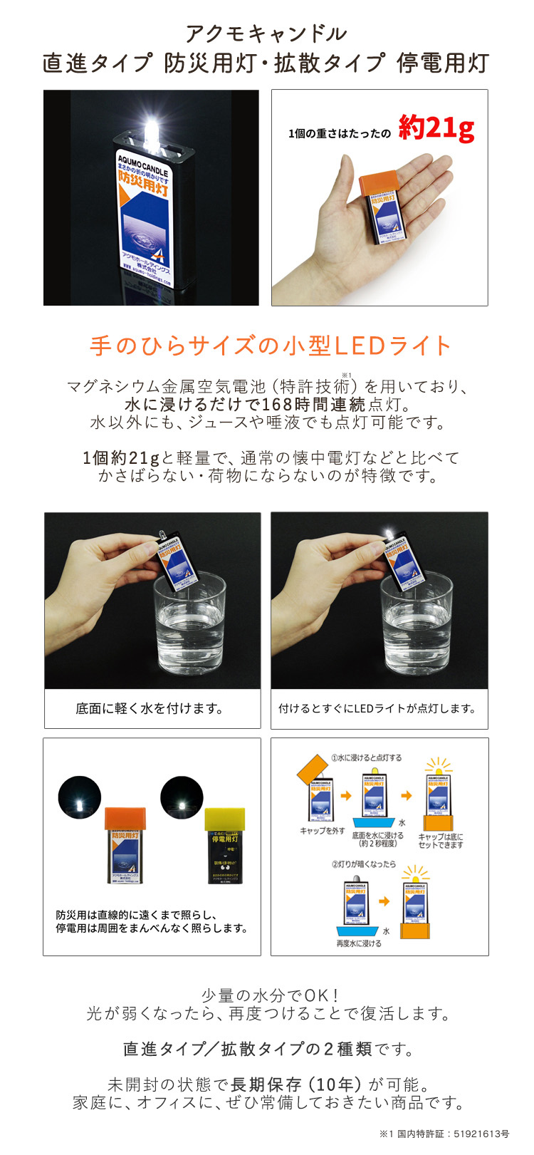 公式]防災グッズ 【5個クリアケース入り】アクモキャンドル拡散タイプ