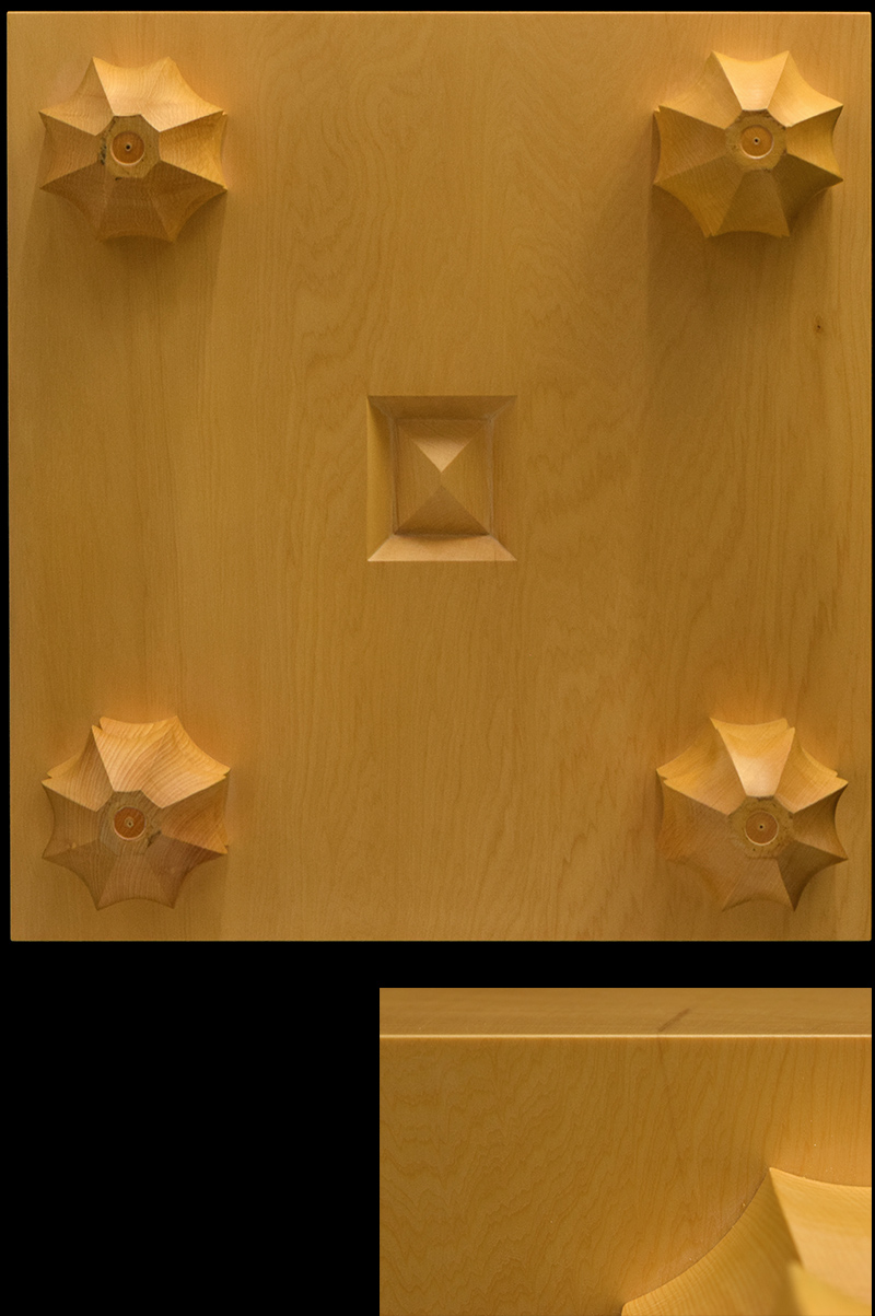 国産本榧足付碁盤 5寸4分（天柾） ga50043 | 前川榧碁盤店