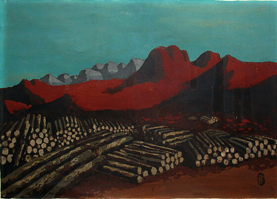 畦地梅太郎 あぜちうめたろう 版画