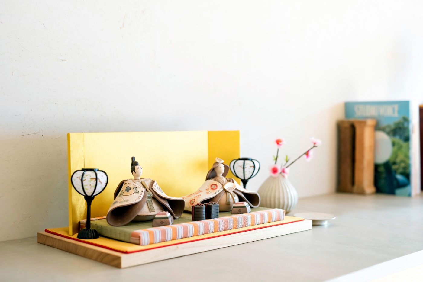 未使用】明山窯 雛人形 ひな祭り 朧月夜 未使用】明山窯 雛人形