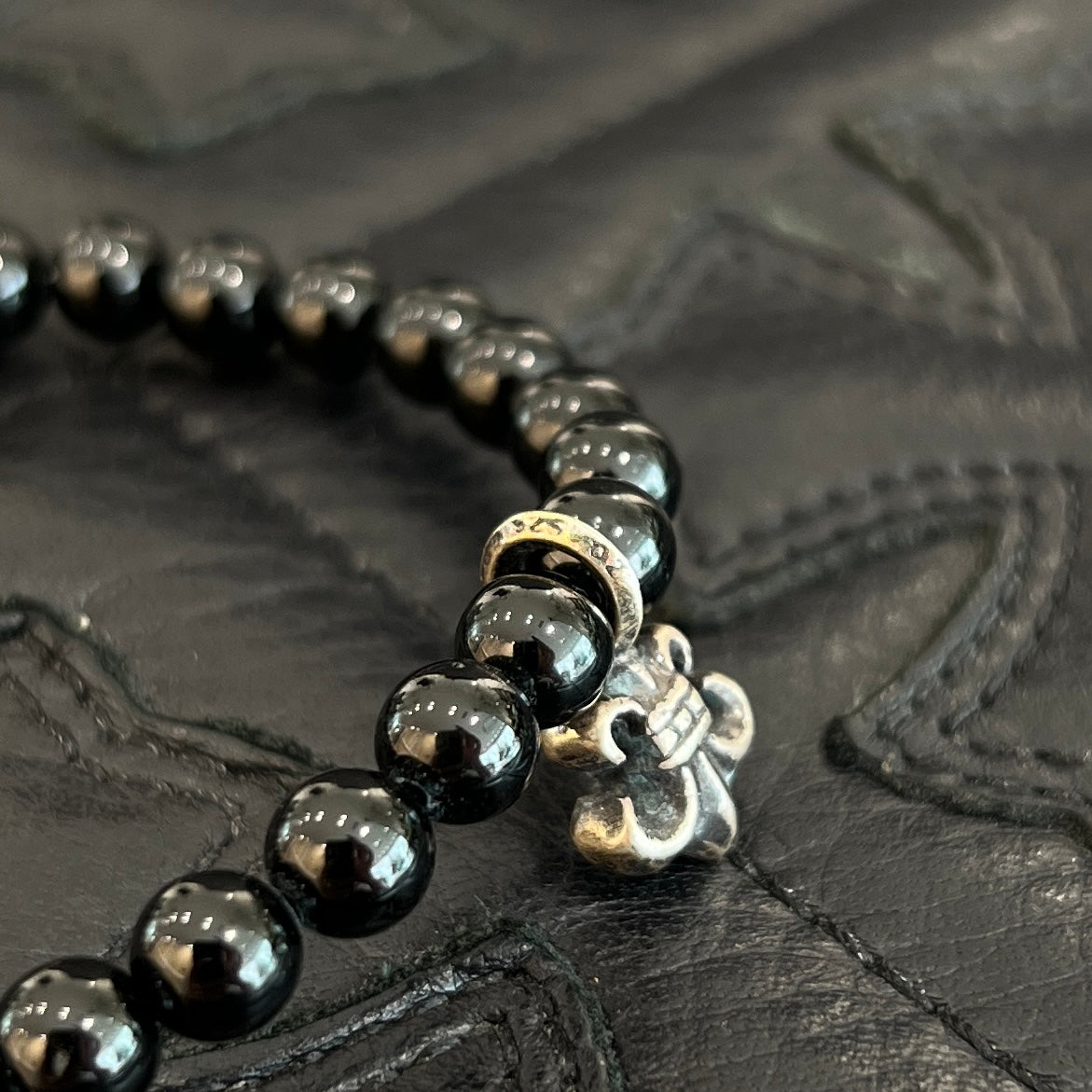 CHROME HEARTS CH Logo Ball BS Flare Bracelet Size 7mm クロムハーツ