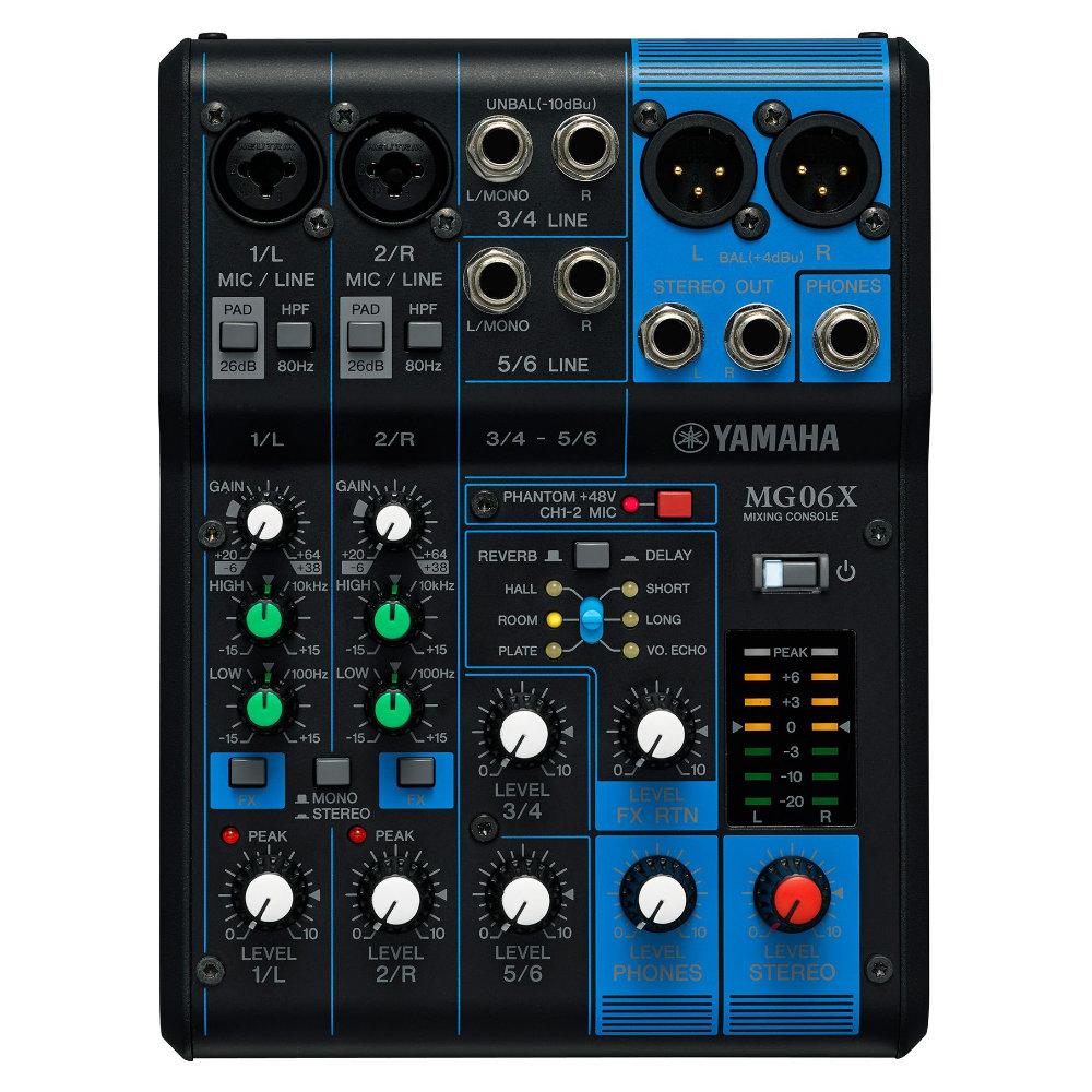 YAMAHA アナログミキサー MG06X(ソフトケース付きセット)【福山楽器