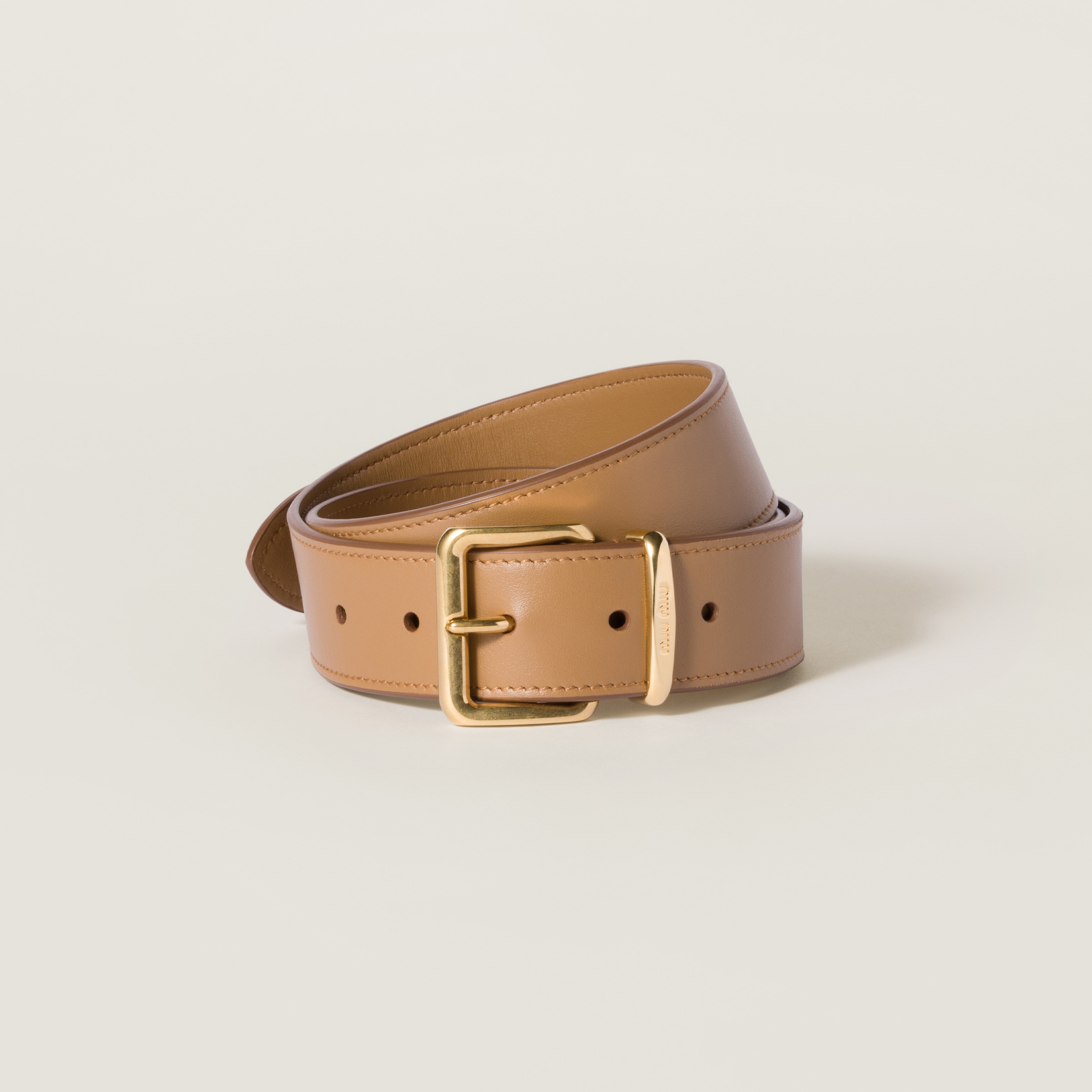 Olive Green Suede Belt | Miu Miu