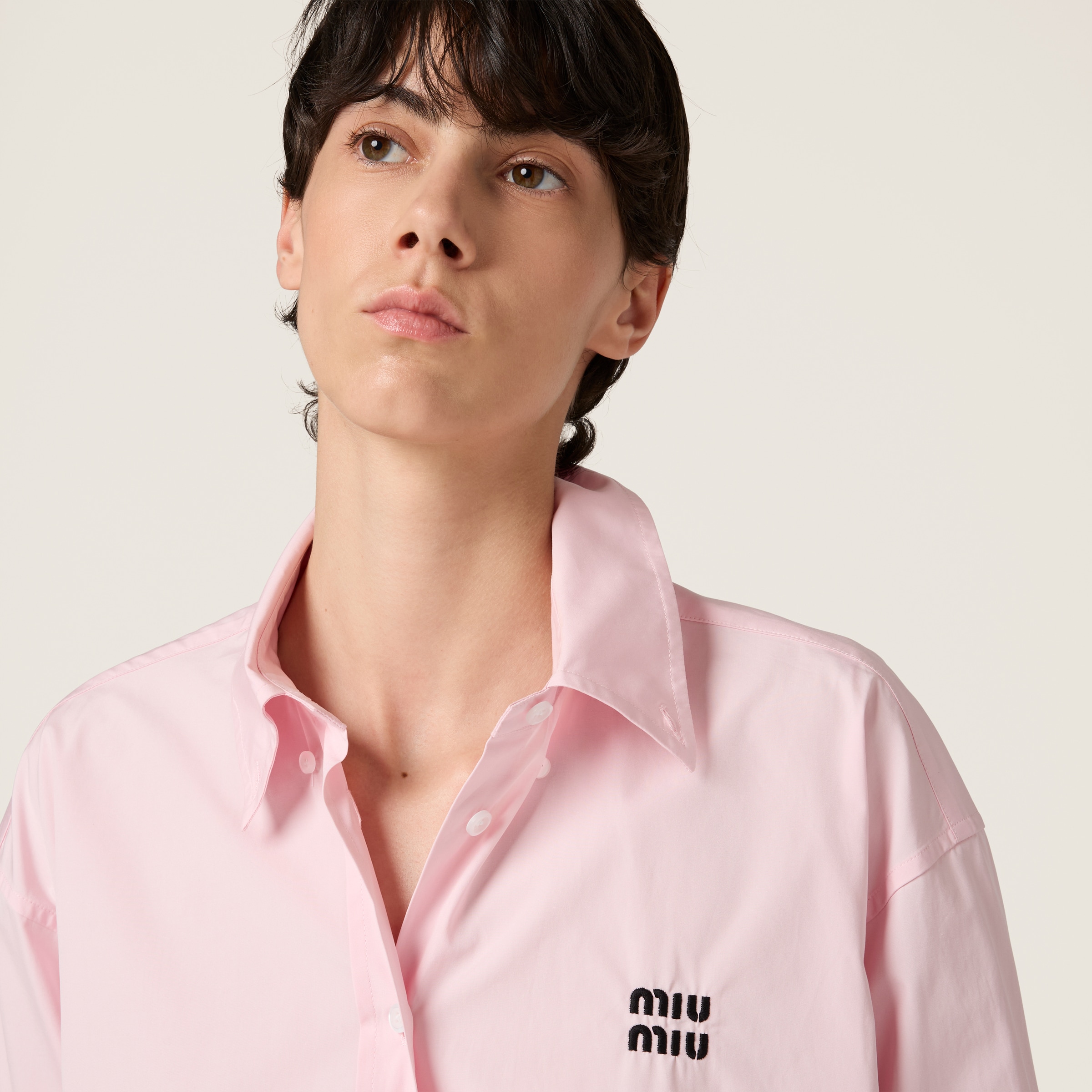 ピンク ポプリンシャツ | Miu Miu