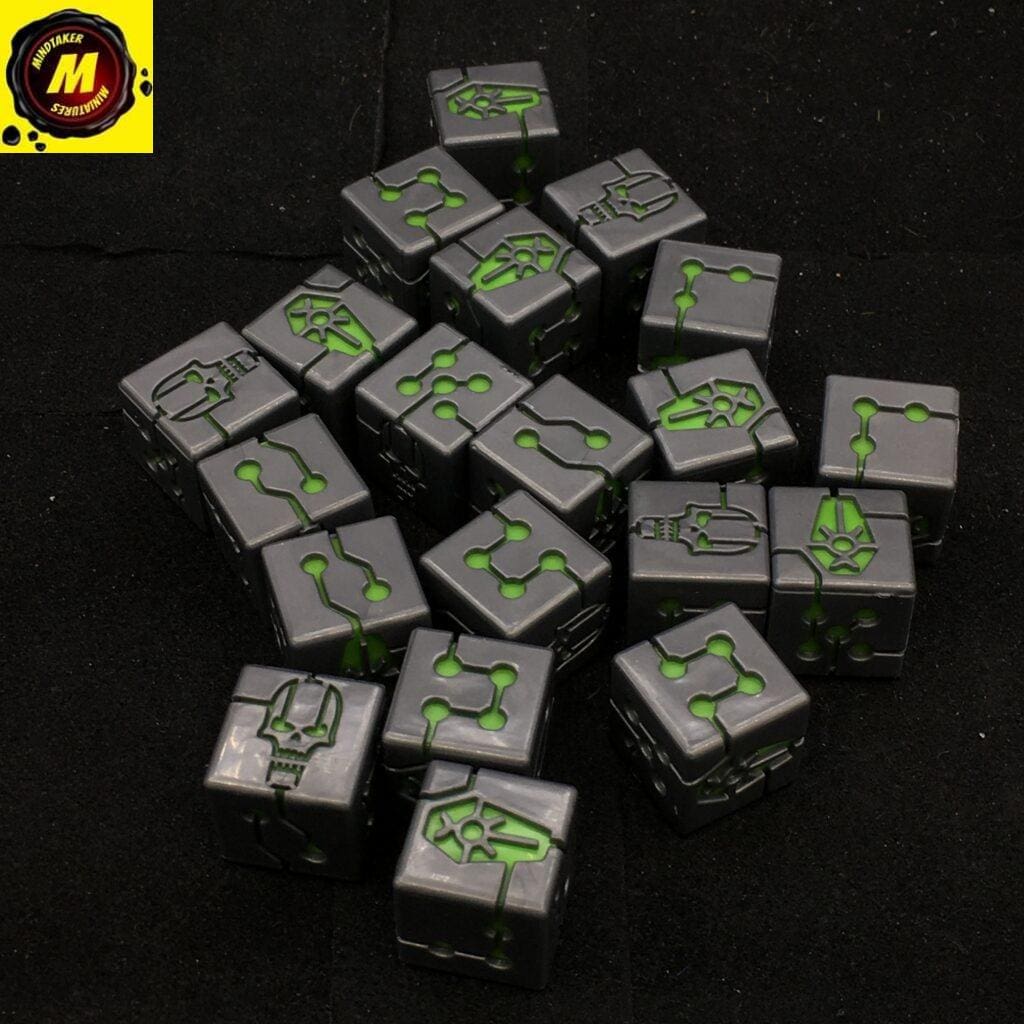 Necrons Dice Set (x20) - #102062 - Mindtaker Miniatures