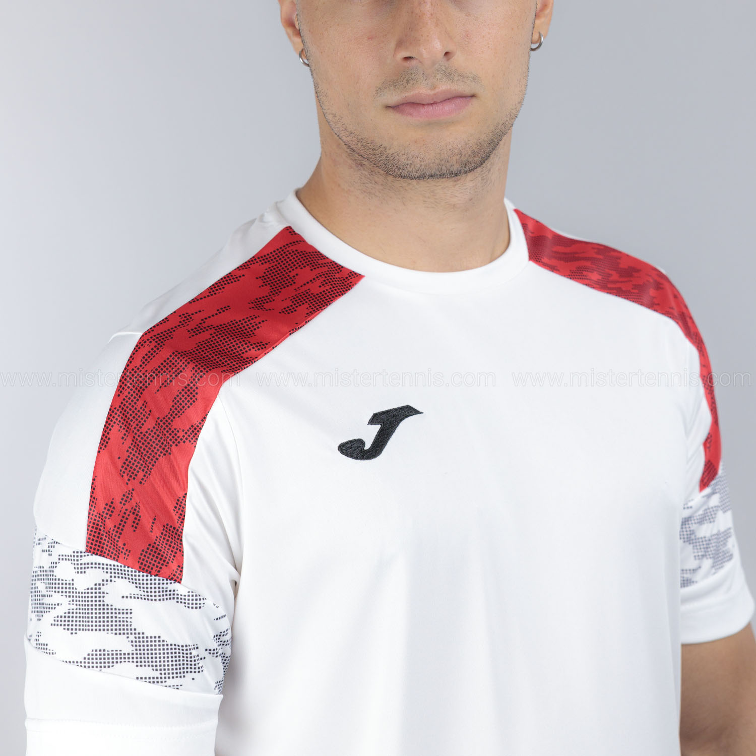 Joma Championship VIII Men's Tennis T-Shirt - White/Red