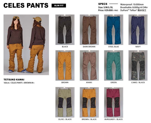 16-17 SCAPE(ｴｽｹｰﾌﾟ)・CELES PANTS ≪商品一覧≫