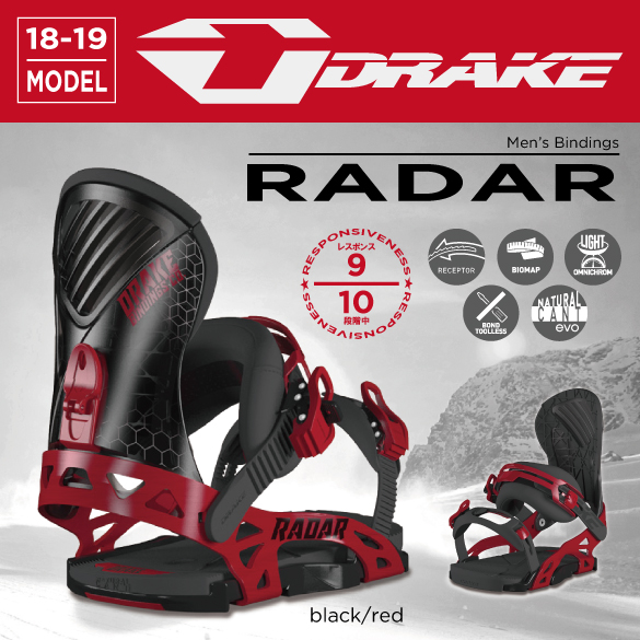 18-19 DRAKE(ﾄﾞﾚｲｸ)・RADAR [black/red] ≪商品一覧≫