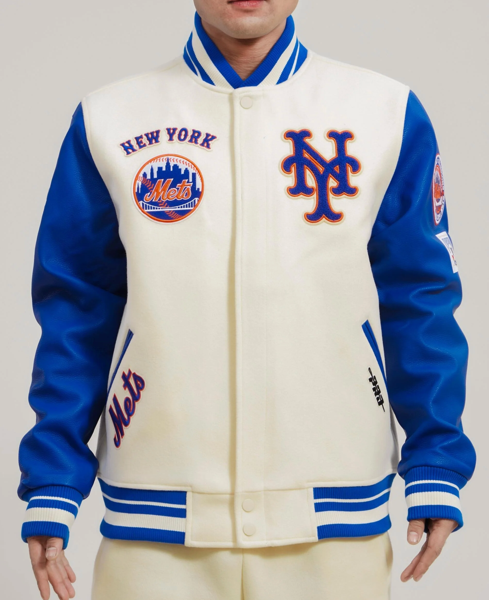 New York Mets Retro Classic Rib Wool Varsity Jacket | MJ Footwear