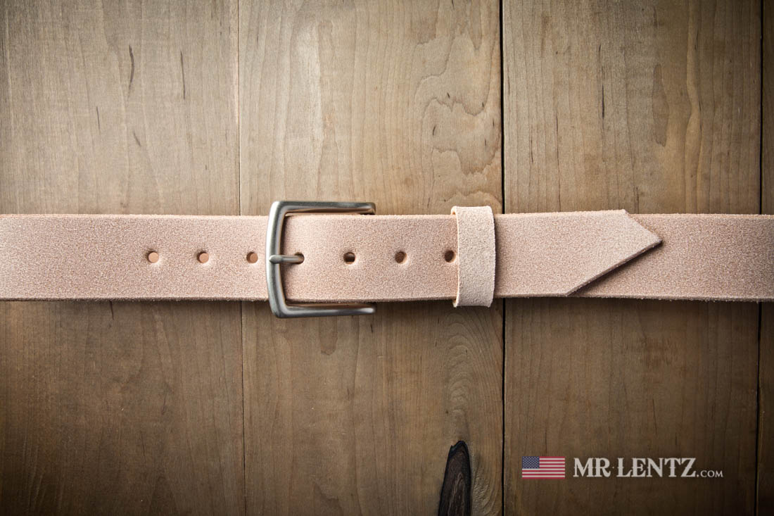 Wide Rough Out Leather Belt | Mr. Lentz Leather Goods