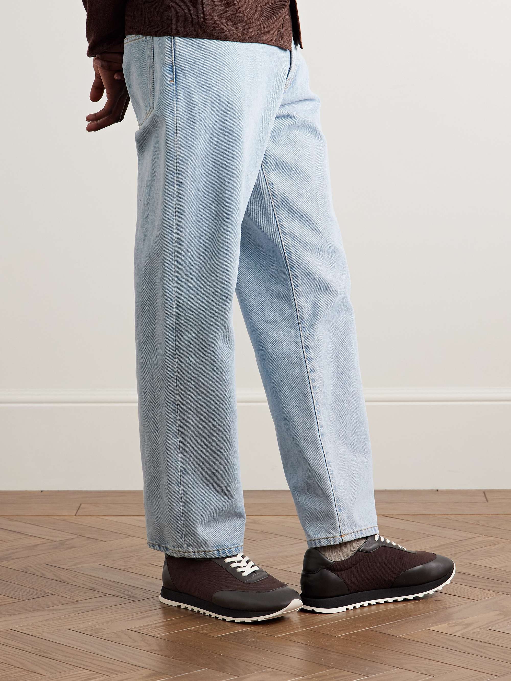 THE ROW Owen Leather-Trimmed Mesh Sneakers for Men | MR PORTER