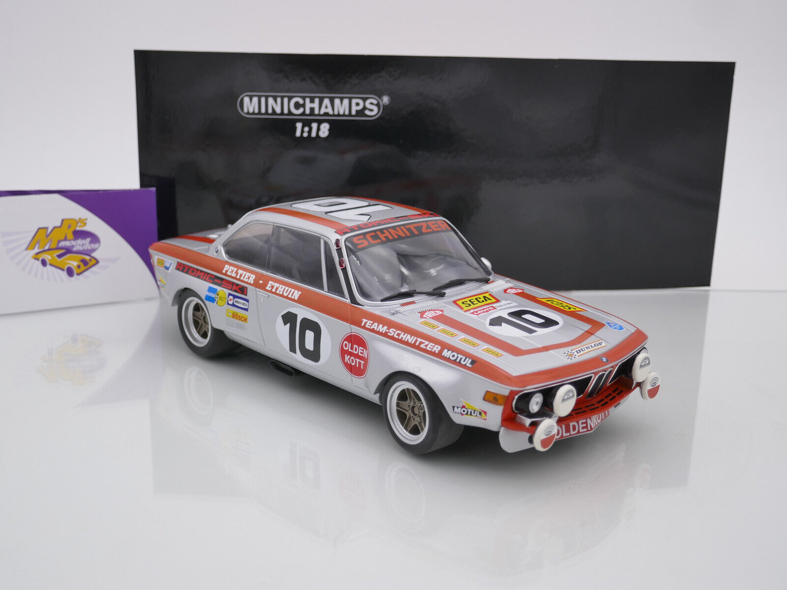 ミニチャンプス 1/18 BMW 2800 CS #10 スパ24H 1972