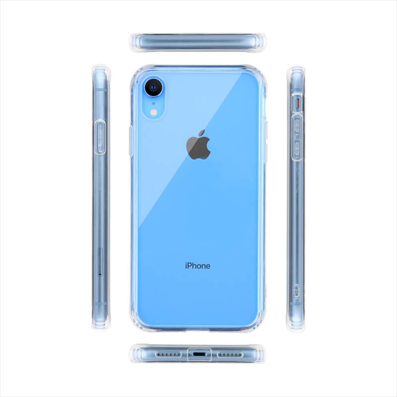 iPhone XR 「剛柔」 超透過・耐傷ケース「ガラスハイブリッドクリア