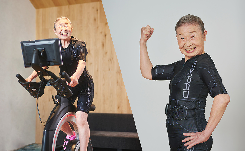 日本最高齢フィットネス・インストラクター、タキミカさんがSIXPAD