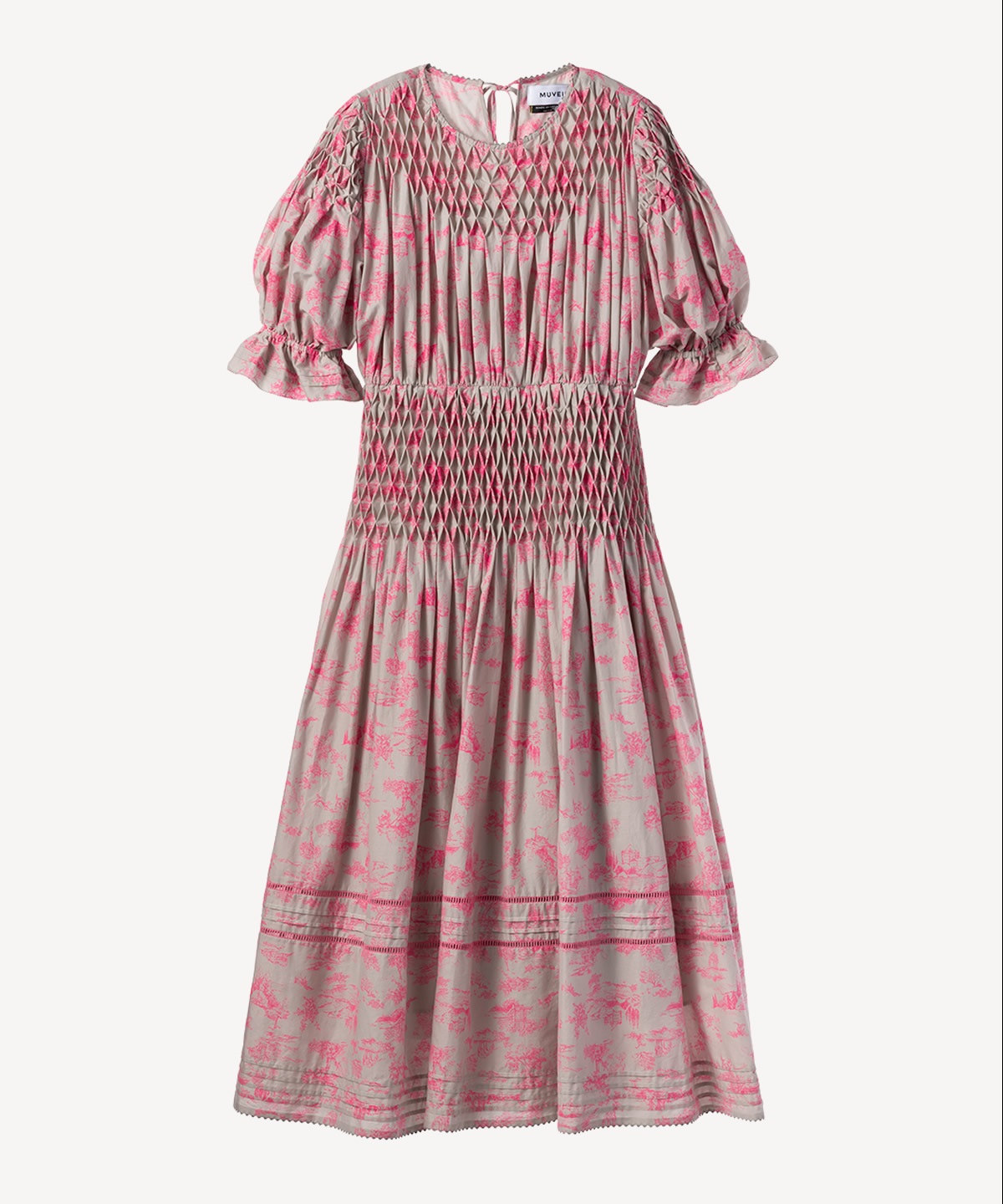 トワル ド ジュイ プリントスモッキングワンピース | MUVEIL Online Shop