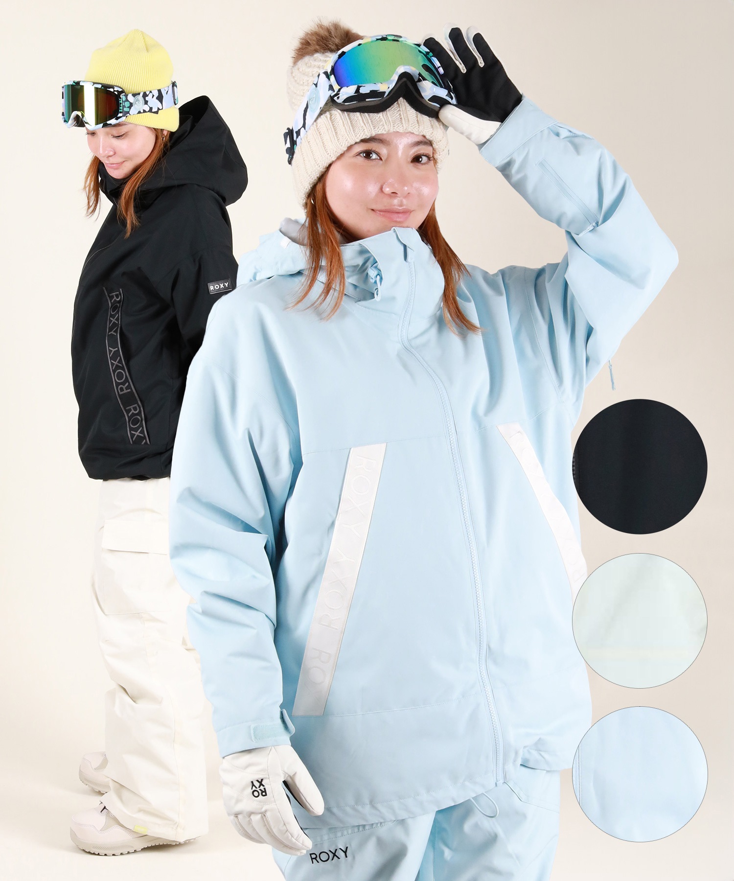 ROXY ロキシー スキー スノーボード 上下 レディース パステル 総柄 M
