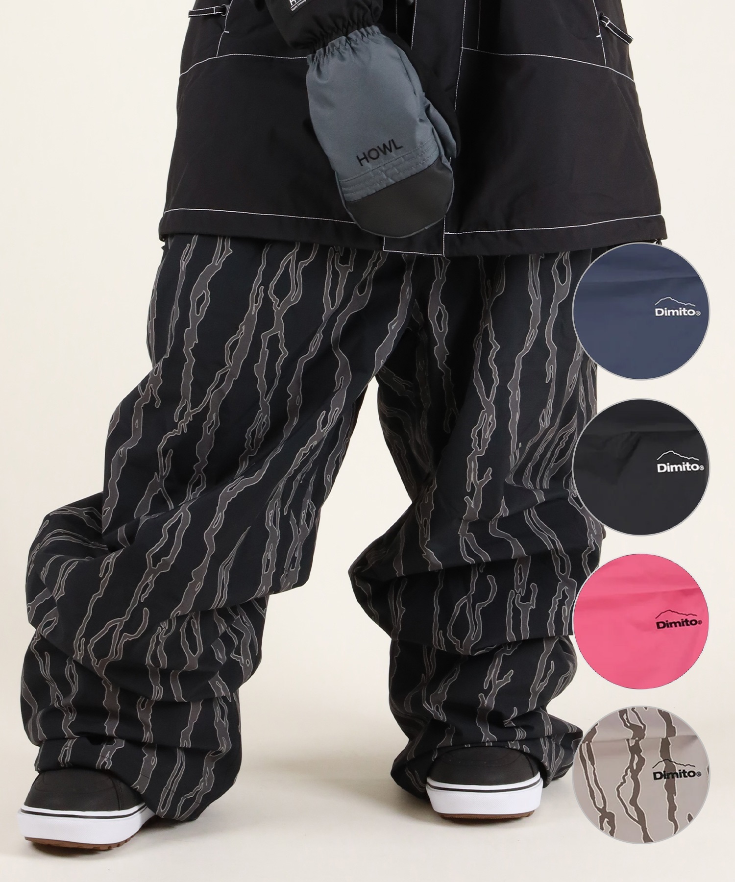 DIMITO ディミト BASIC WIDE PANTS スノーボード ウェア パンツ ユニ