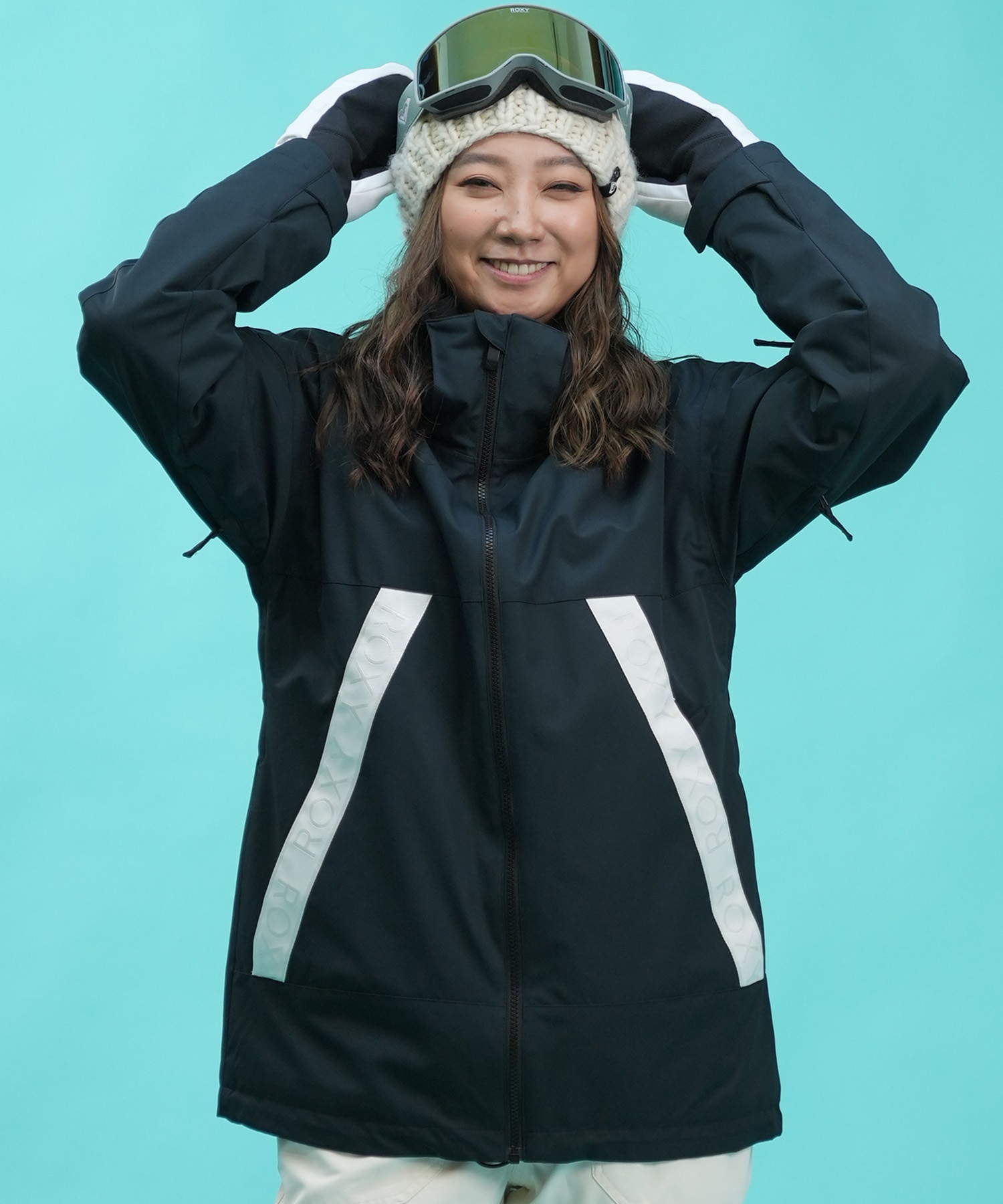 新品】ROXY フラワープリント スノーボードジャケット Mサイズ 【公式
