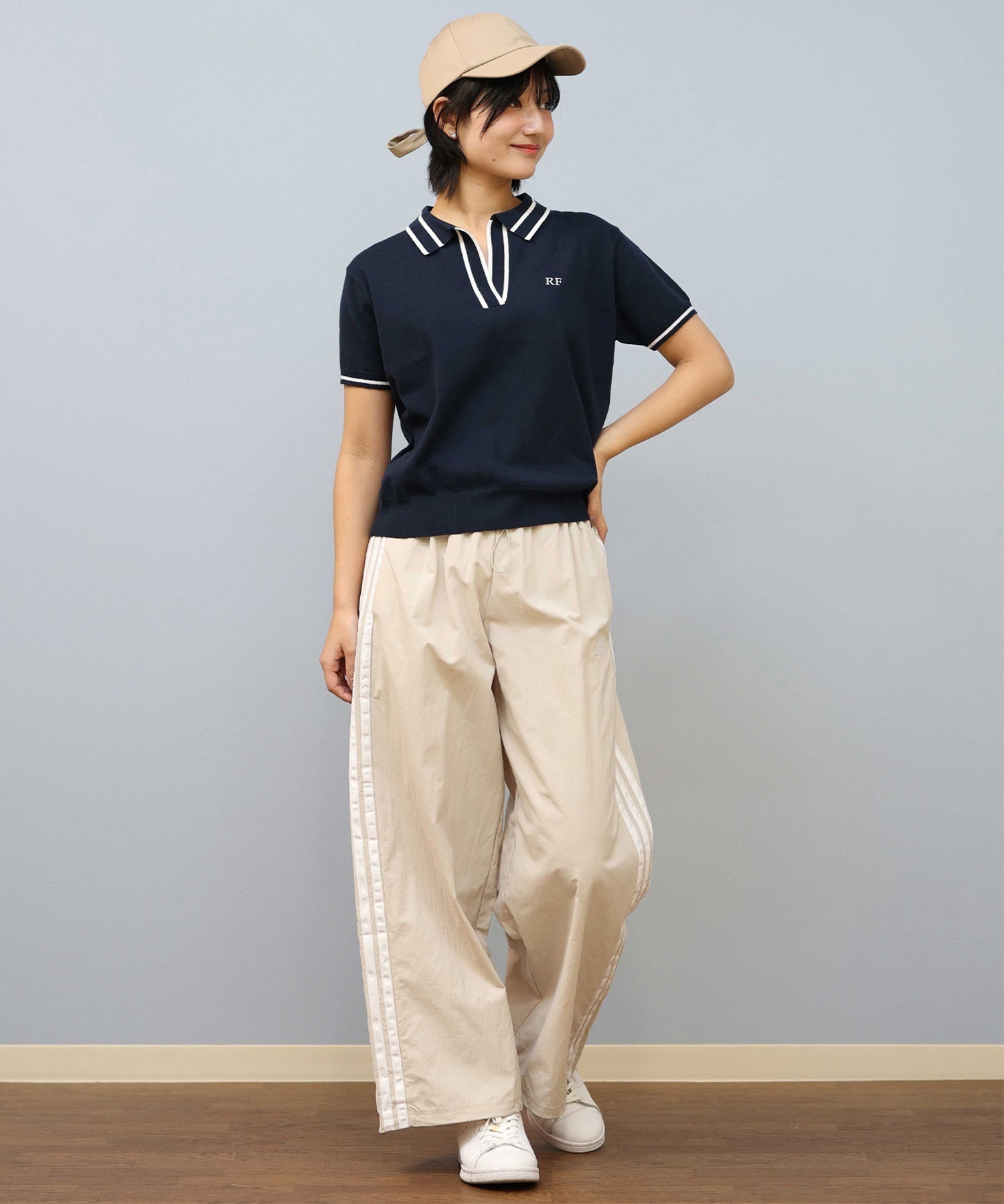RIKKA FEMME/リッカファム ニットポロシャツ RF25SS18 ポロシャツ