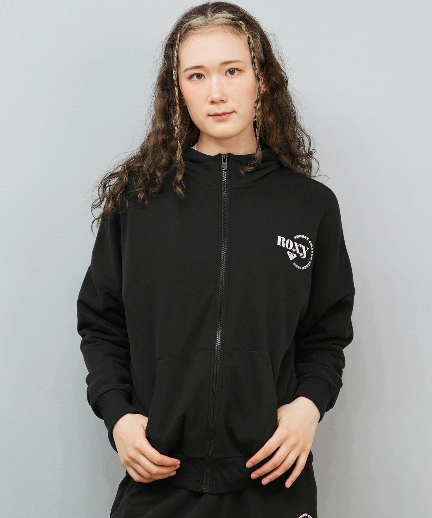 ROXY ロキシー ジップアップ パーカー レディース ロゴ シンプル JIVY