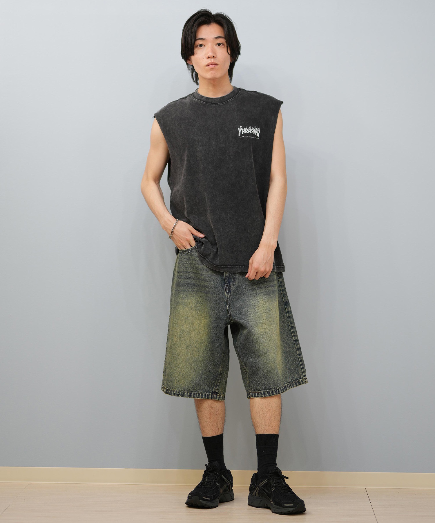 THRASHER スラッシャー ハーフパンツ ショートパンツ メンズ デニム