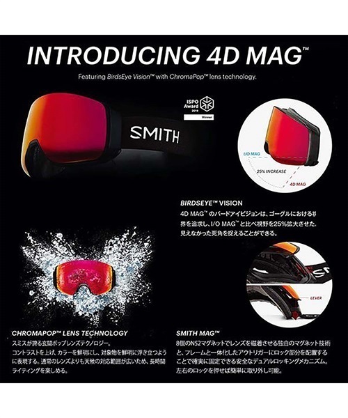 SMITH スミス 4D MAG ChromaPop Photochromic Rose Flash 調光レンズ
