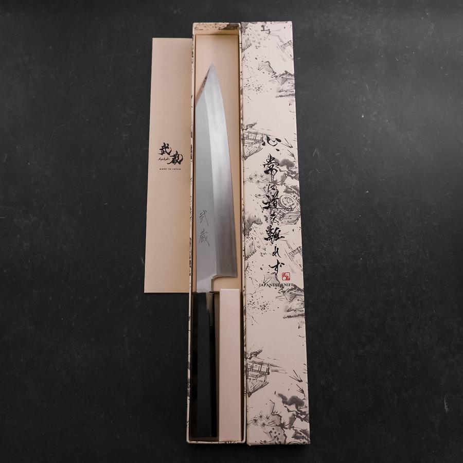 切付牛刀 VG-10 黒染めダマスカス 黒檀水牛柄 240mm – MUSASHI