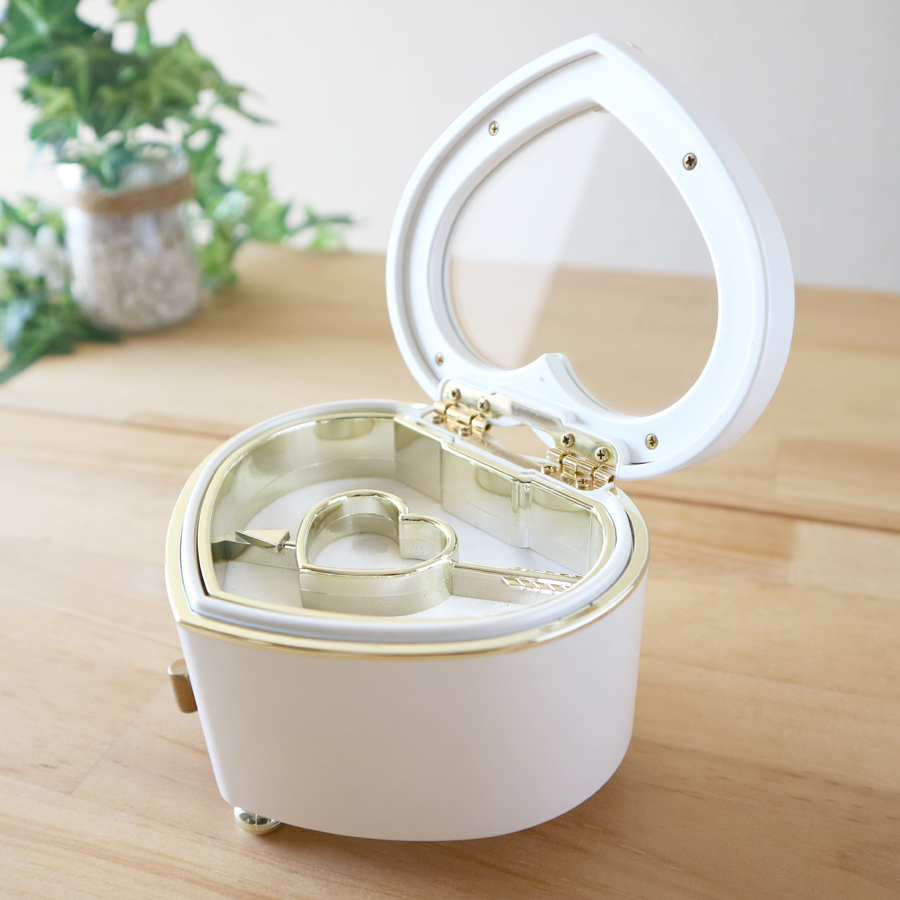 18弁】ハートBOX（小） オルゴール かわいい 小物入れ ｜株式会社