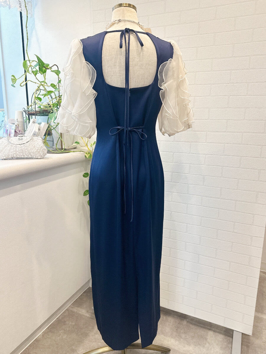 my closet / ラッフルスリーブフリルドレスNV