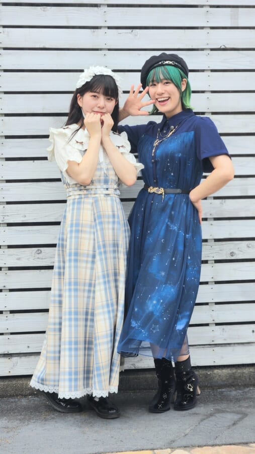 JILTU petit frill dress blue