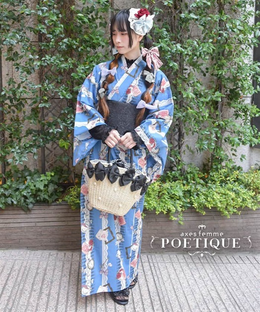 axes femme、POETIQUE、kawaiiから着付けのいらないセパレート浴衣が