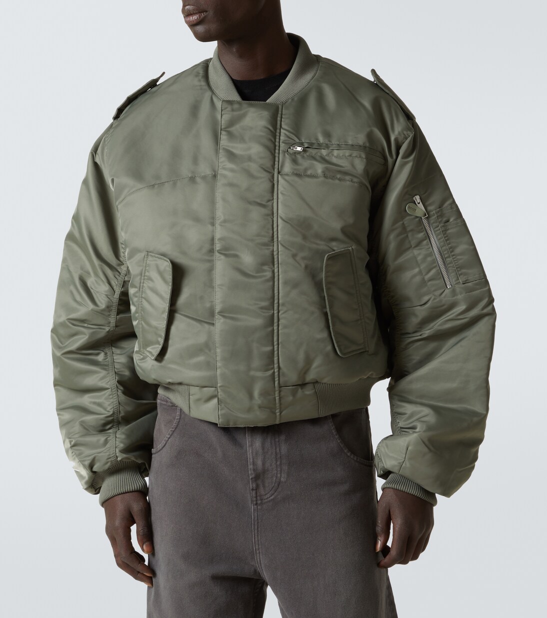 Padded bomber jacket in green - Entire Studios | Mytheresa