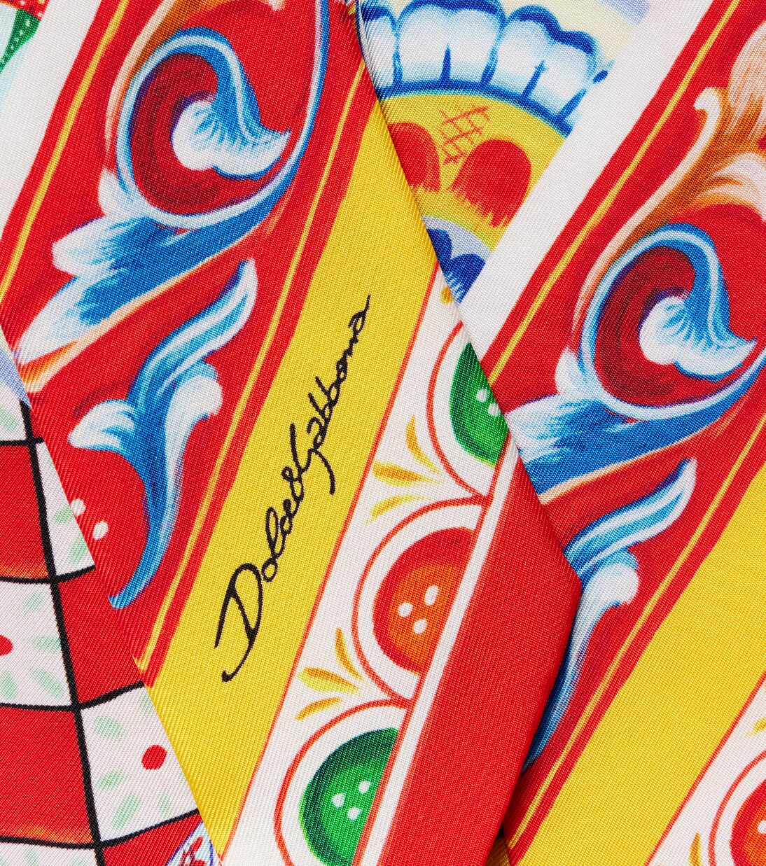 Carretto silk twill scarf in multicoloured - Dolce Gabbana | Mytheresa
